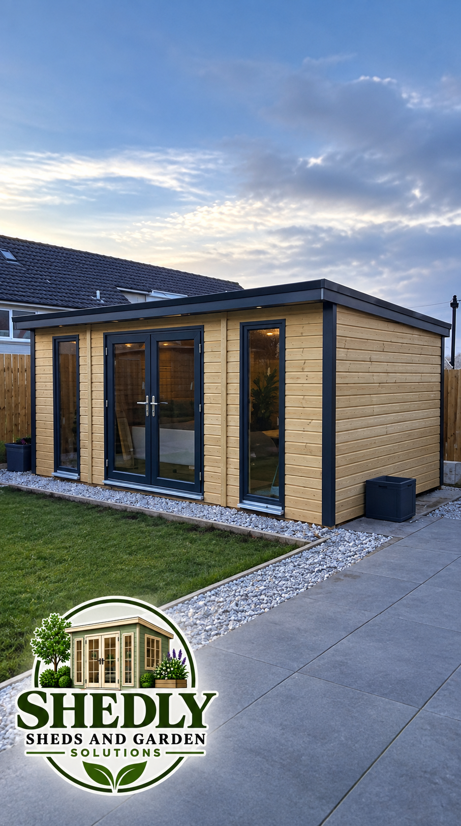 14x8 Timber, Pent Style Garden Room