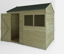 8x6 WOODEN GARDEN SHEDS 8ft x 6ft REVERSE APEX WOOD SHED SINGLE DOOR WINDOW NEW