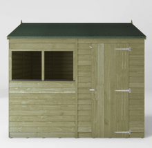8x6 WOODEN GARDEN SHEDS 8ft x 6ft REVERSE APEX WOOD SHED SINGLE DOOR WINDOW NEW