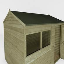8x6 WOODEN GARDEN SHEDS 8ft x 6ft REVERSE APEX WOOD SHED SINGLE DOOR WINDOW NEW