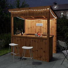 GARDEN BAR OUTDOOR PUB TIKI 6x4 PATIO PARTY BUILDING PRESSURE TREATED 6ft 4ft