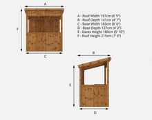 GARDEN BAR OUTDOOR PUB TIKI 6x4 PATIO PARTY BUILDING PRESSURE TREATED 6ft 4ft