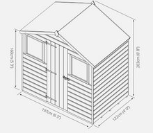 6x4 SHIPLAP GARDEN SHEDS APEX ROOF SINGLE DOOR 2 WINDOWS 6ft 4ft TONGUE & GROOVE