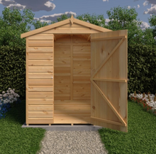 7x5 GARDEN SHED SHIPLAP SINGLE DOOR APEX WINDOW WOODEN FLOOR STORAGE 7ft x 5ft