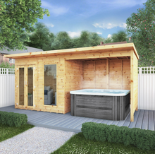 HOT TUB SHELTER SUMMERHOUSE OUTDOOR PATIO COVER SUN GARDEN OFFICE 16ft 8ft 16x8